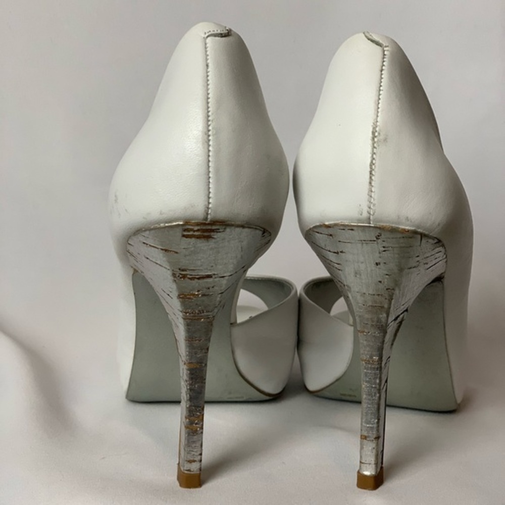 Jessica Simpson White d’Orsay Platform Heels - Picture 2 of 5